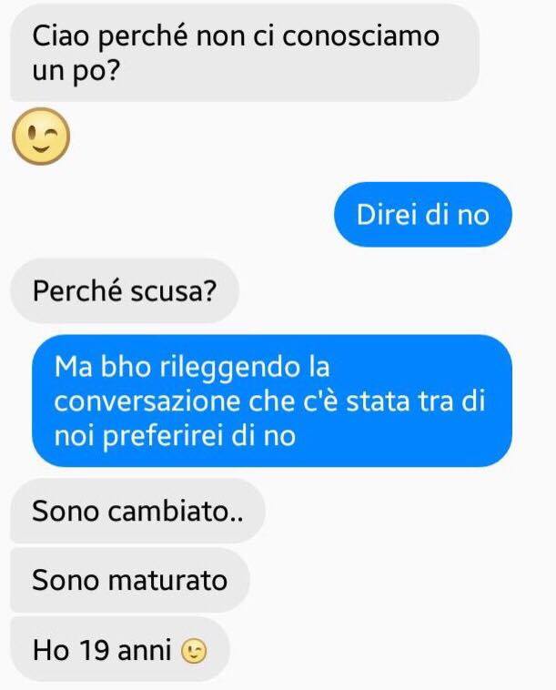 Quando un uomo torna da lei dicendo di essere cambiato