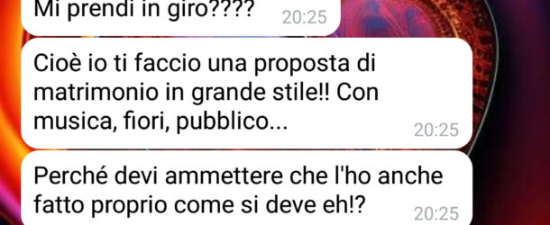 Una proposta di matrimonio particolare