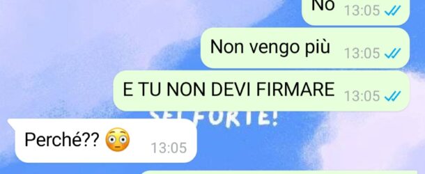 Non devi firmare