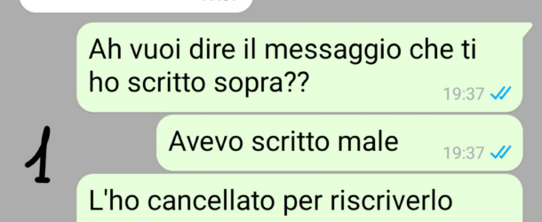 Il messaggio cancellato