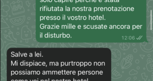 Prenotazione rifiutata