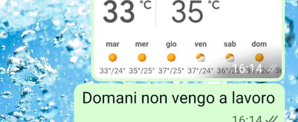 Troppo caldo a lavoro